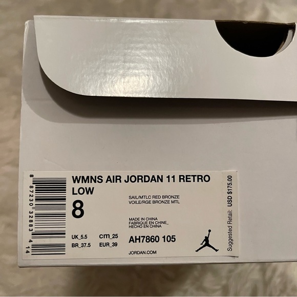 💖 8 Women’s Jordan Retro 11 Low Sail/Metallic Bronze “Rose Gold” - Picture 8 of 8